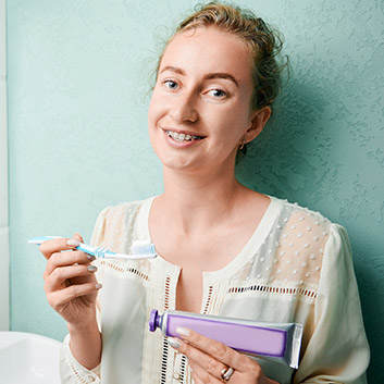 brushing and flossing